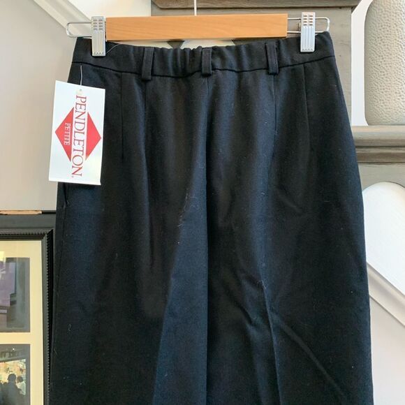 Pendleton Vintage Black Wool Pleated Front Pants sz 8 NWT - Picture 3 of 5